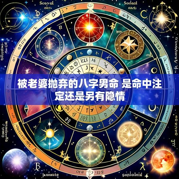 被老婆抛弃的八字男命 是命中注定还是另有隐情