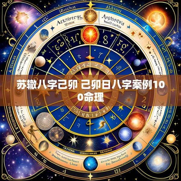 苏辙八字己卯 己卯日八字案例100命理