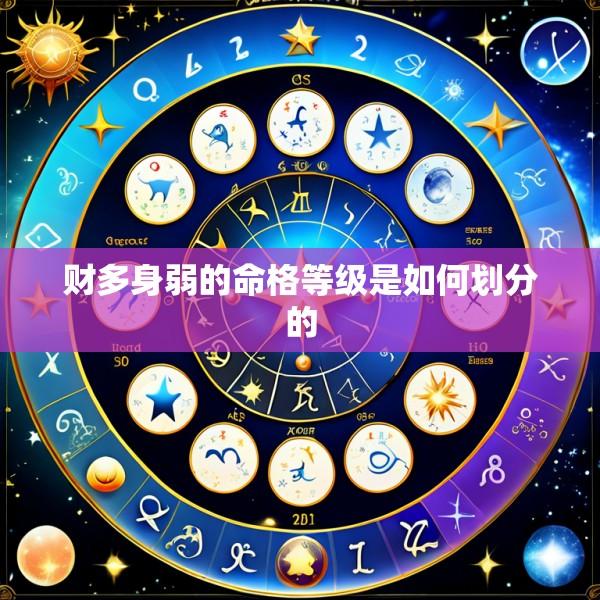 财多身弱的命格等级是如何划分的