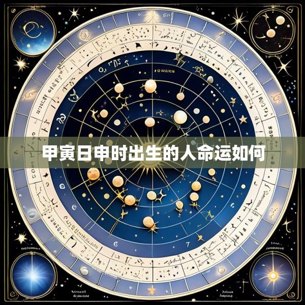 甲寅日申时出生的人命运如何