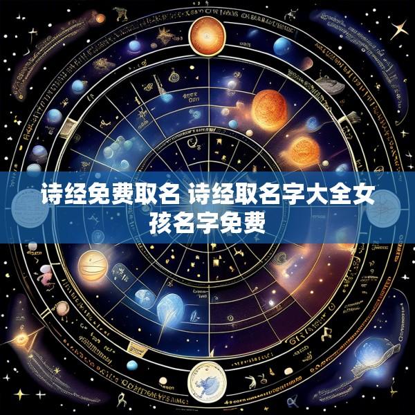 诗经免费取名 诗经取名字大全女孩名字免费