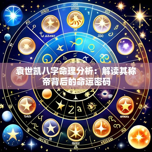 袁世凯八字命理分析：解读其称帝背后的命运密码