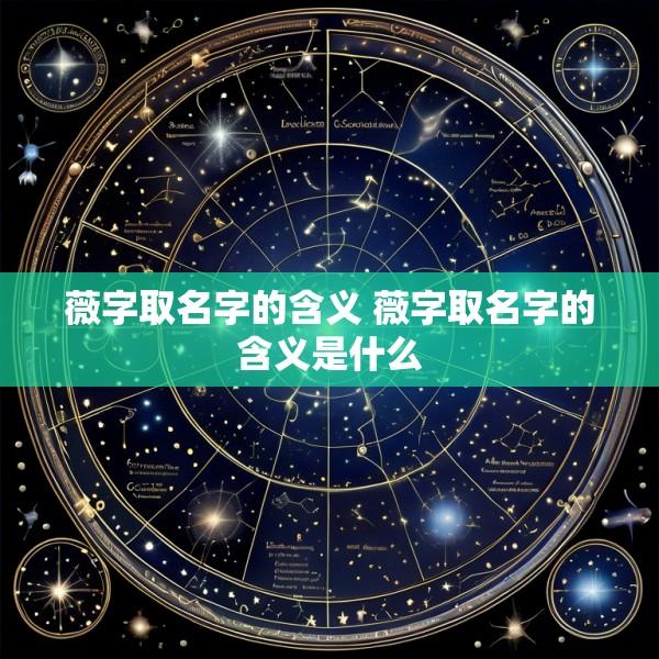 薇字取名字的含义 薇字取名字的含义是什么