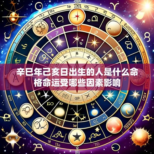 辛巳年己亥日出生的人是什么命格命运受哪些因素影响