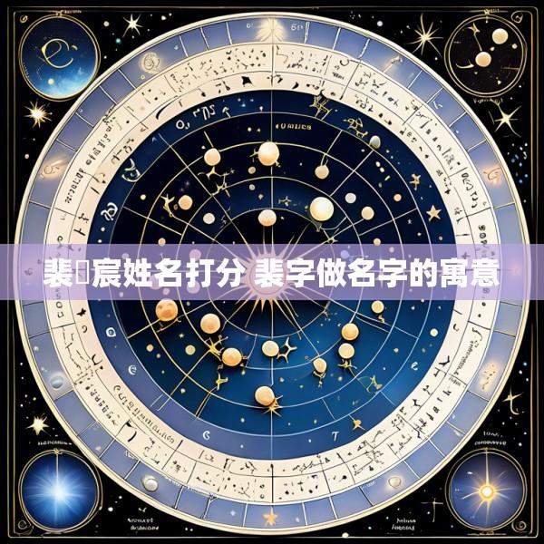 裴芃宸姓名打分 裴字做名字的寓意
