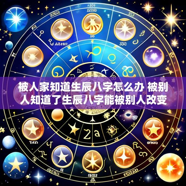 被人家知道生辰八字怎么办 被别人知道了生辰八字能被别人改变运势吗