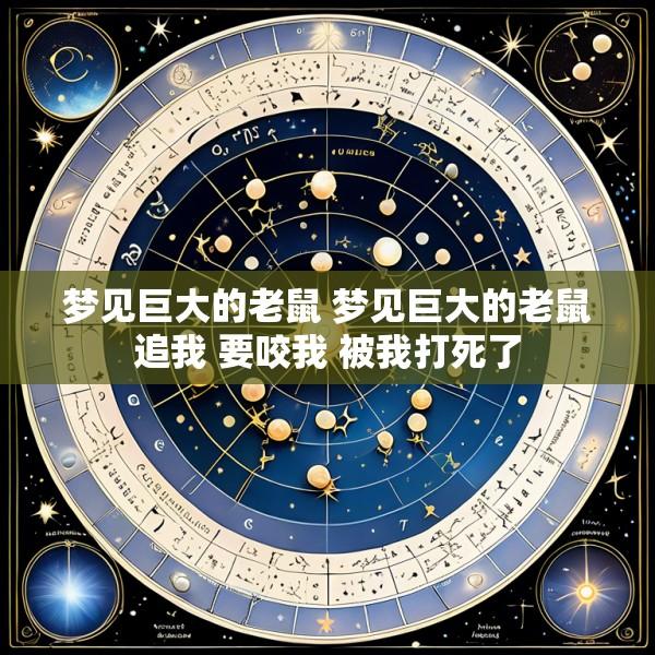 梦见巨大的老鼠 梦见巨大的老鼠追我 要咬我 被我打死了