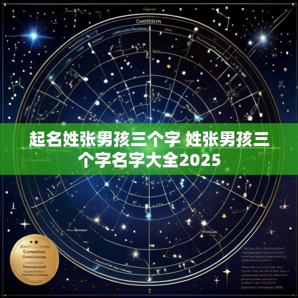 起名姓张男孩三个字 姓张男孩三个字名字大全2025