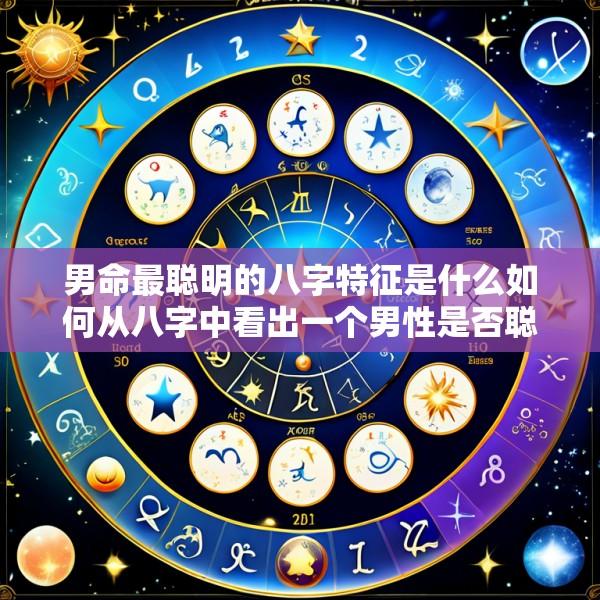男命最聪明的八字特征是什么如何从八字中看出一个男性是否聪明