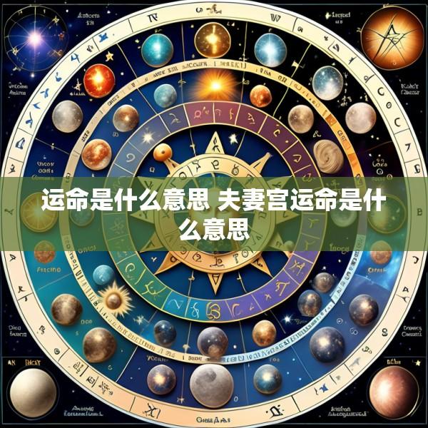 运命是什么意思 夫妻宫运命是什么意思