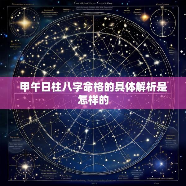 甲午日柱八字命格的具体解析是怎样的