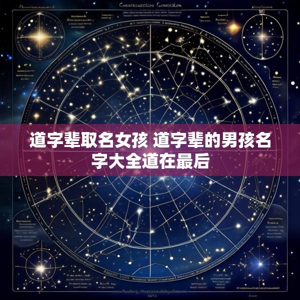 道字辈取名女孩 道字辈的男孩名字大全道在最后