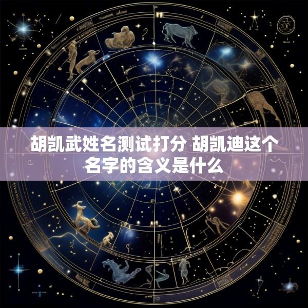 胡凯武姓名测试打分 胡凯迪这个名字的含义是什么