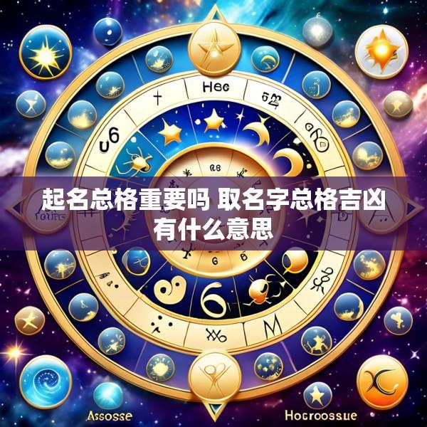起名总格重要吗 取名字总格吉凶有什么意思