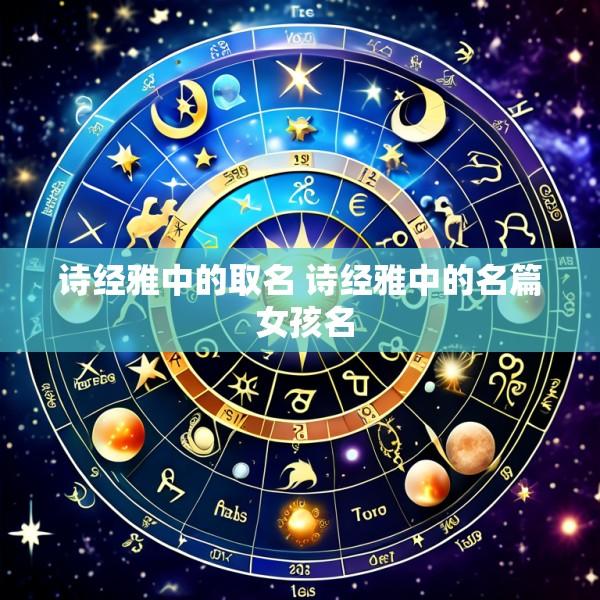 诗经雅中的取名 诗经雅中的名篇 女孩名