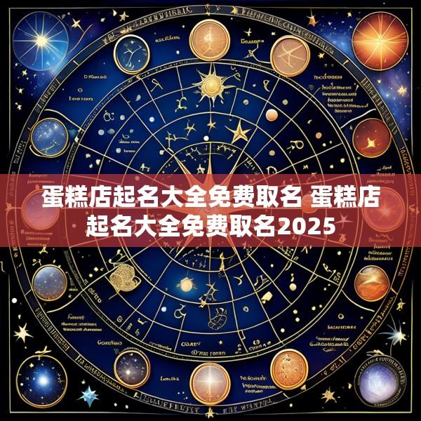 蛋糕店起名大全免费取名 蛋糕店起名大全免费取名2025