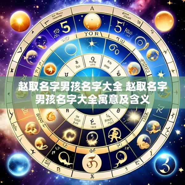 赵取名字男孩名字大全 赵取名字男孩名字大全寓意及含义