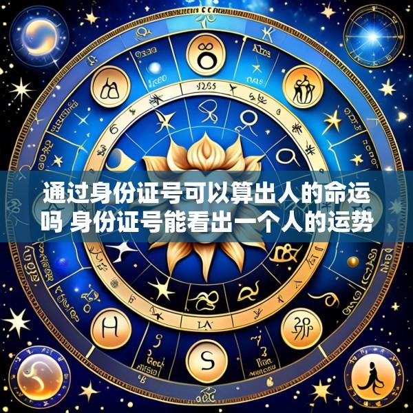 通过身份证号可以算出人的命运吗 身份证号能看出一个人的运势吗