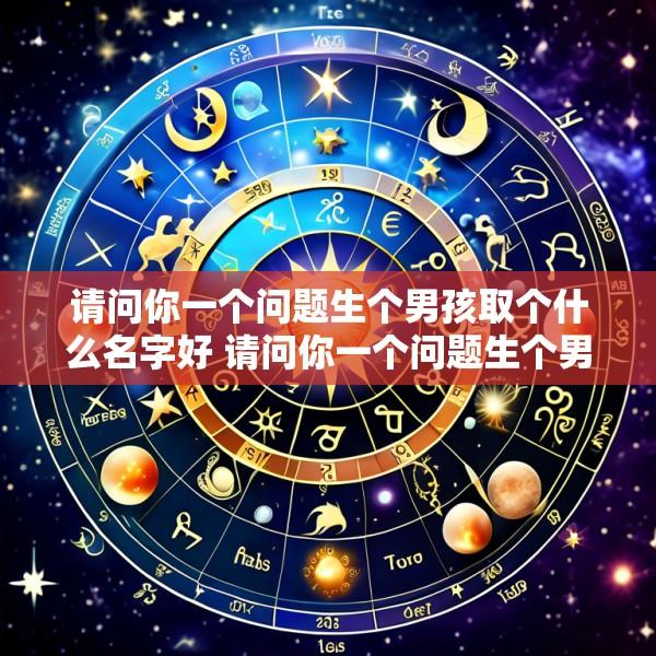 请问你一个问题生个男孩取个什么名字好 请问你一个问题生个男孩取个什么名字好呢