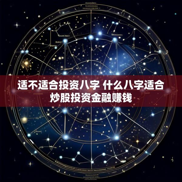 适不适合投资八字 什么八字适合炒股投资金融赚钱