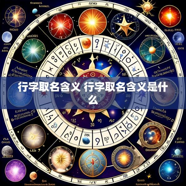 行字取名含义 行字取名含义是什么