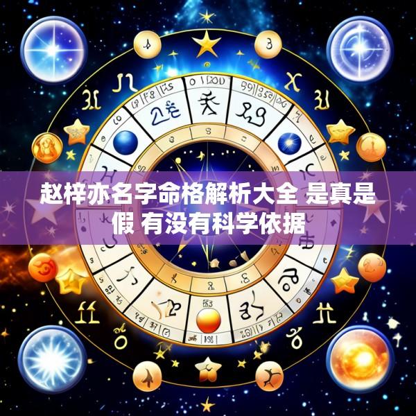 赵梓亦名字命格解析大全 是真是假 有没有科学依据