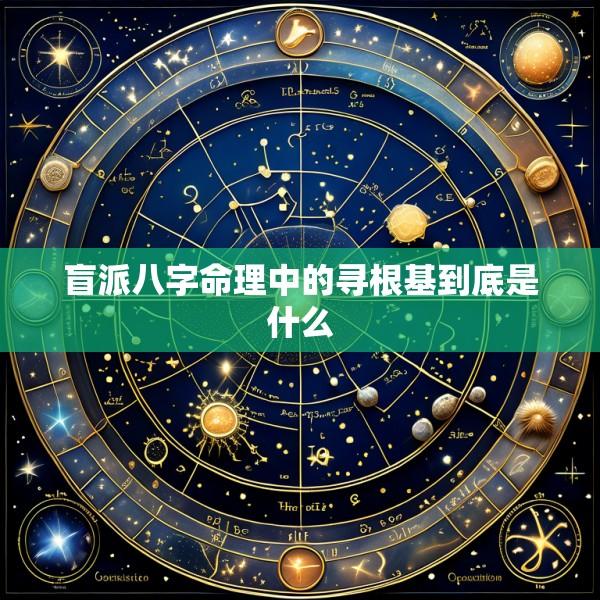 盲派八字命理中的寻根基到底是什么