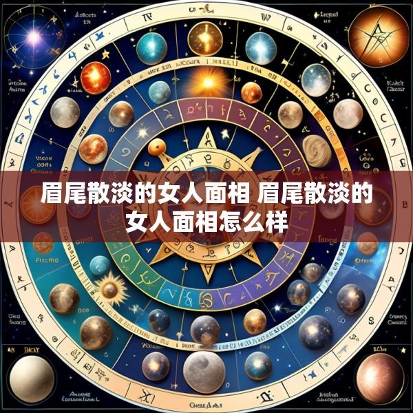 眉尾散淡的女人面相 眉尾散淡的女人面相怎么样