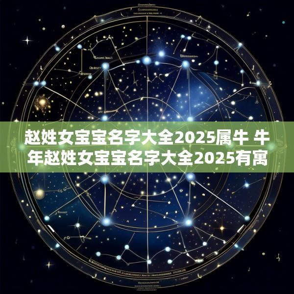 赵姓女宝宝名字大全2025属牛 牛年赵姓女宝宝名字大全2025有寓意