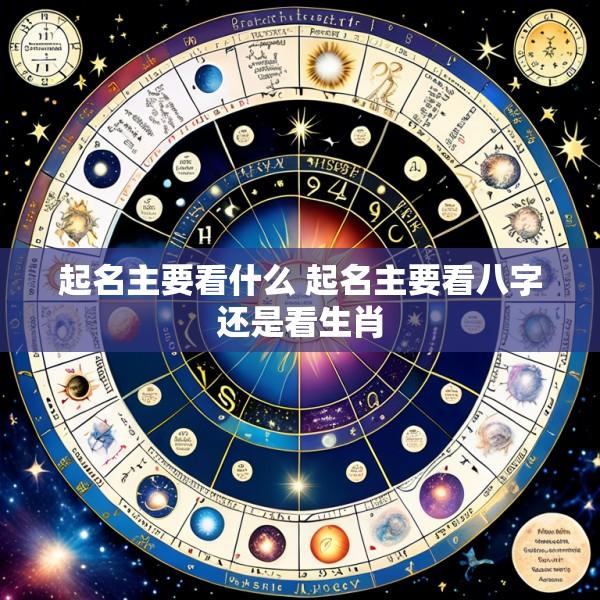起名主要看什么 起名主要看八字还是看生肖
