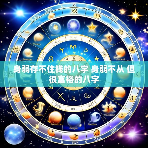 身弱存不住钱的八字 身弱不从 但很富裕的八字