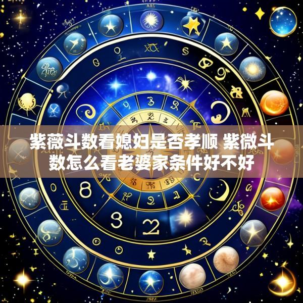 紫薇斗数看媳妇是否孝顺 紫微斗数怎么看老婆家条件好不好