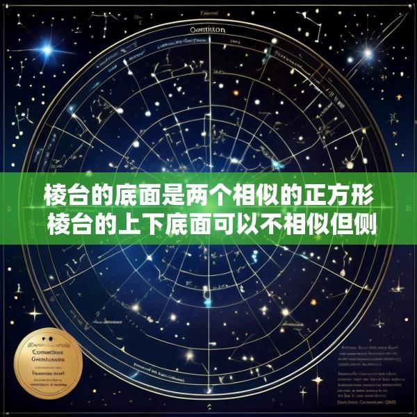 棱台的底面是两个相似的正方形 棱台的上下底面可以不相似但侧棱长一定相等