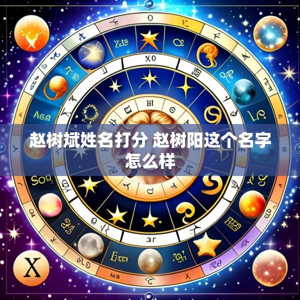 赵树斌姓名打分 赵树阳这个名字怎么样