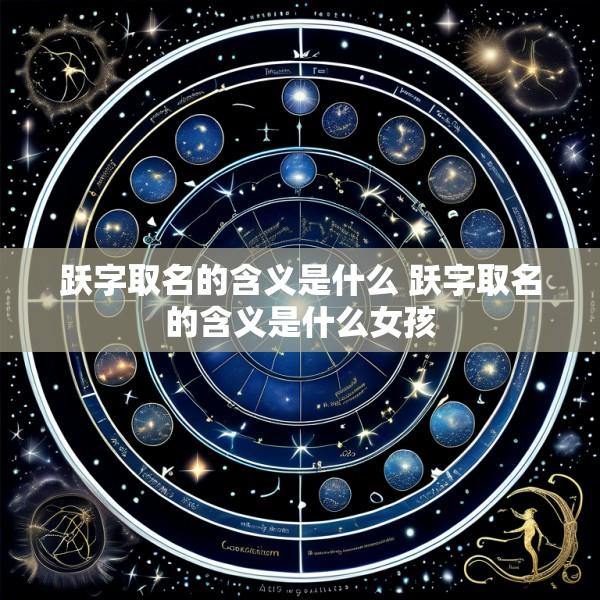 跃字取名的含义是什么 跃字取名的含义是什么女孩