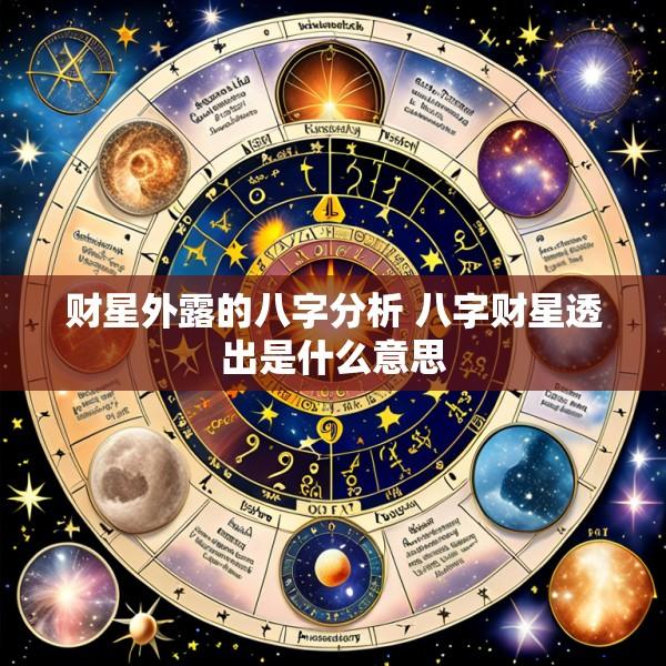 财星外露的八字分析 八字财星透出是什么意思