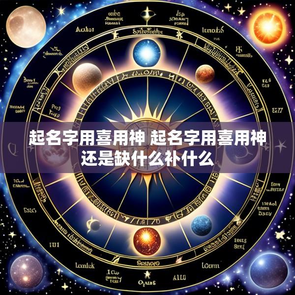 起名字用喜用神 起名字用喜用神还是缺什么补什么