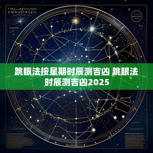 跳眼法按星期时辰测吉凶 跳眼法时辰测吉凶2025
