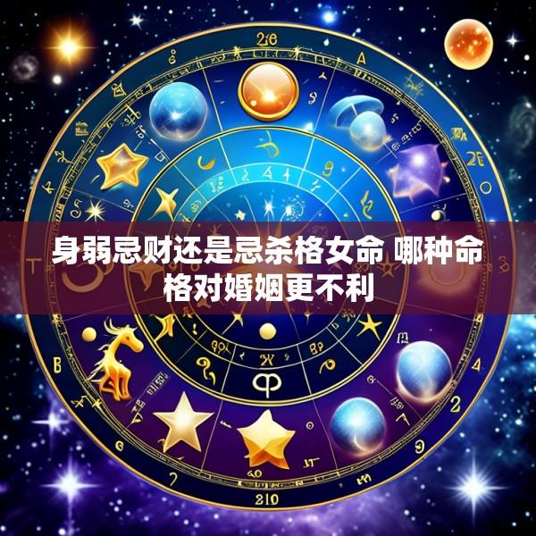 身弱忌财还是忌杀格女命 哪种命格对婚姻更不利