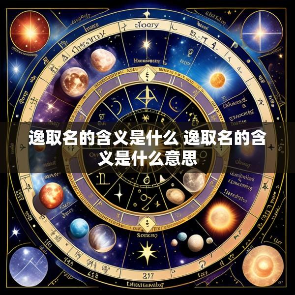 逸取名的含义是什么 逸取名的含义是什么意思
