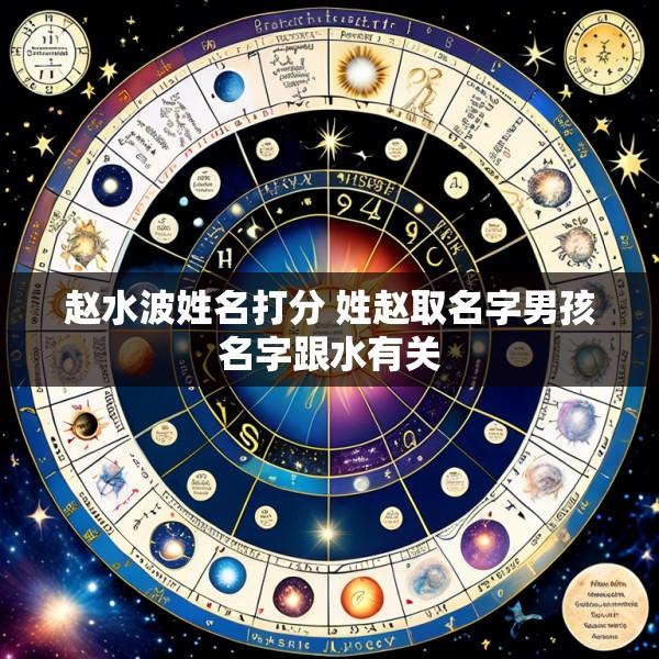赵水波姓名打分 姓赵取名字男孩名字跟水有关