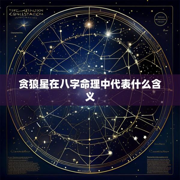 贪狼星在八字命理中代表什么含义