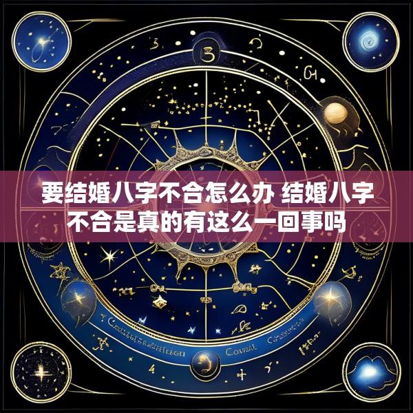 要结婚八字不合怎么办 结婚八字不合是真的有这么一回事吗