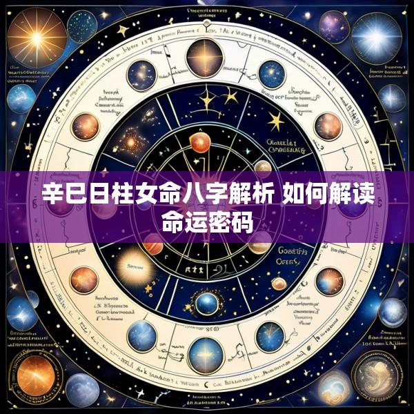 辛巳日柱女命八字解析 如何解读命运密码