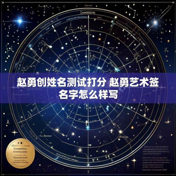 赵勇创姓名测试打分 赵勇艺术签名字怎么样写