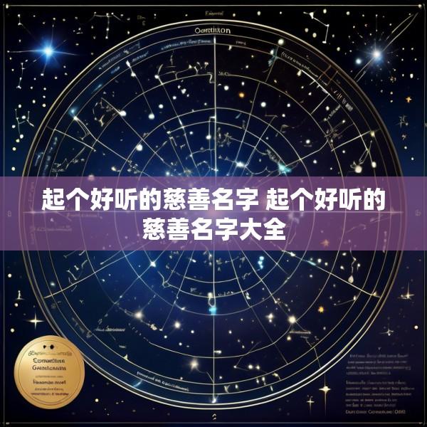起个好听的慈善名字 起个好听的慈善名字大全