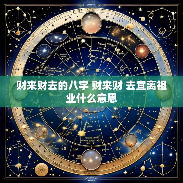 财来财去的八字 财来财 去宜离祖业什么意思