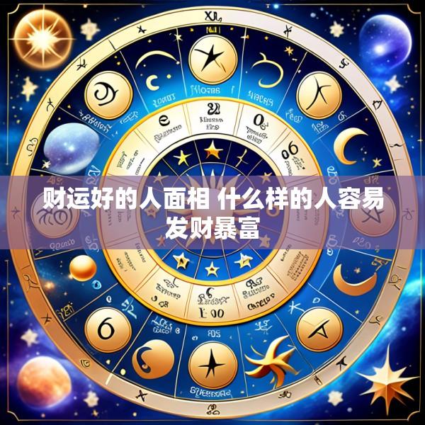 财运好的人面相 什么样的人容易发财暴富