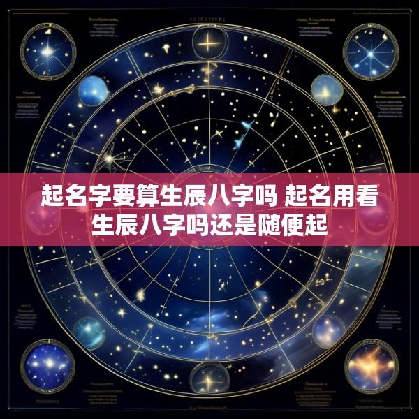起名字要算生辰八字吗 起名用看生辰八字吗还是随便起