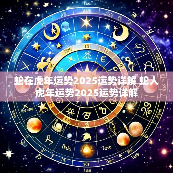 蛇在虎年运势2025运势详解 蛇人虎年运势2025运势详解